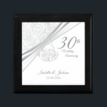 30:e årsdagen för Pearl Bröllop Smyckeskrin<br><div class="desc">🥇 EN ORIGINAL COPYRIGHT ART DESIGN AV Donna Siegrist, ENDAST TILLGÄNGLIG PÅ ZAZZLE! 30:e årsdagen för vitboken Bröllop, design som gör att du kan anpassa redot för presenter. Underbar för en årsdag eller bröllop genom att helt enkelt ändra ordalydelsen. NOTE: FÖRÄNDRA ENDAST MALLAREALERNA SOM BEHÖVS! 😀 Vid behov kan du...</div>