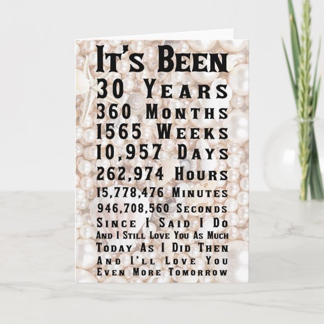 30:e årsdagen kort (Framsida)