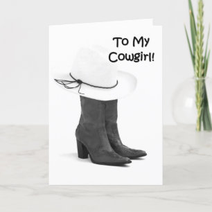 "30:e" BIRTHDAY ÖNSKEMÅL TILL MIN COWGIRL! Kort