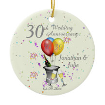 30:e Bröllop-årsdagen Firande Bubble Pearl