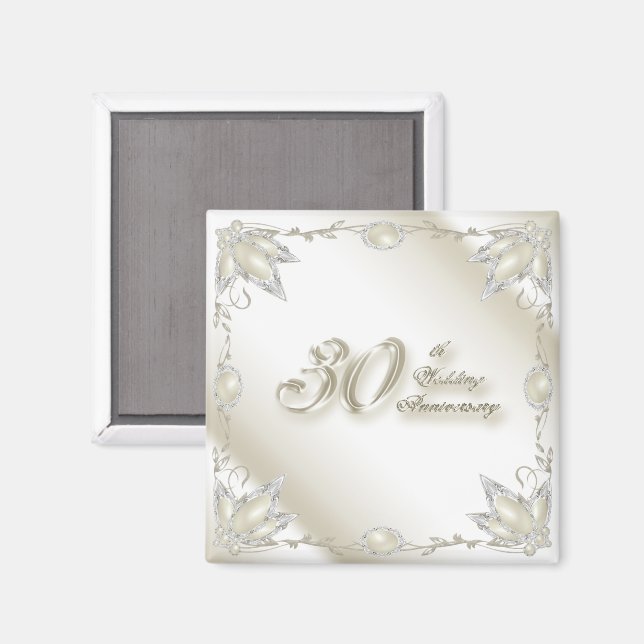 30:e Bröllop-årsdagen Magnet (Front/Back)