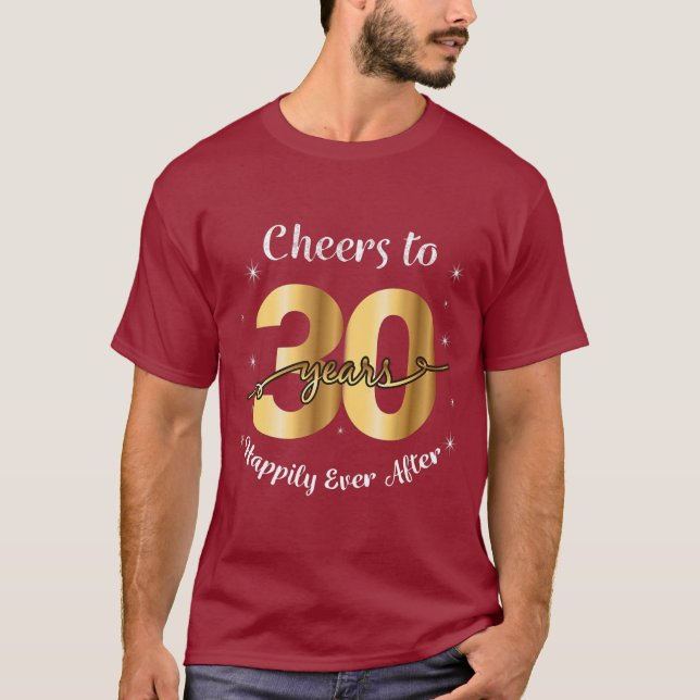 30:e Bröllop-årsjubiléet för Par 30 T Shirt (Framsida)