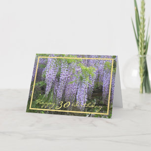 30:e dagen Amy Lila Wisteria Elegant Guld Ram Kort