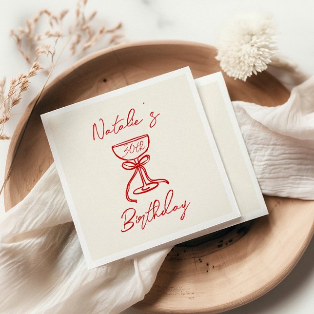 30:e dagen efter födelsen av Retro Hand plockade C Pappersservett (Skapare uppladdad)