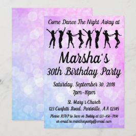 30:e Dance Party Födelsedagsfest Inbjudningar