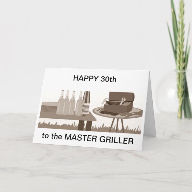 30:e FÖR "MASTER GRILLER" Kort (Framsida)
