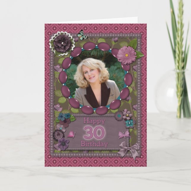 30:e fotokortet för en födelsedag kort (Framsida)