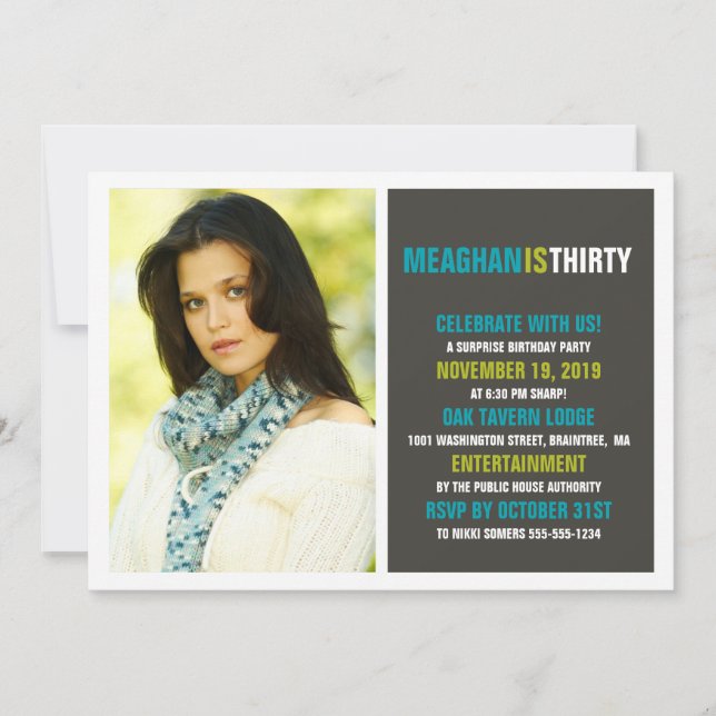 30:e inbjudan till fotofödelsedag (Framsida)