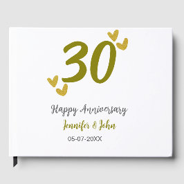 30:e lycklig-årsdagen för det gyllene gråttet bröl gästböcker