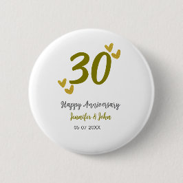 30:e lycklig-årsdagen för det gyllene gråttet bröl knapp