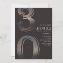 30:e minimalistisk inbjudan