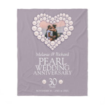 30:e Pearl Bröllop-årsdagen fotohjärta
