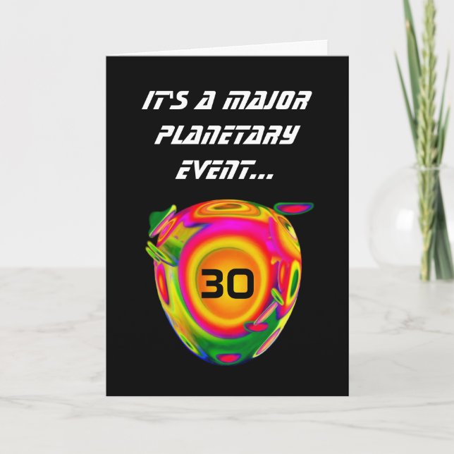 30:e populära Sci Fi Birthday Planet A02 Kort (Framsida)