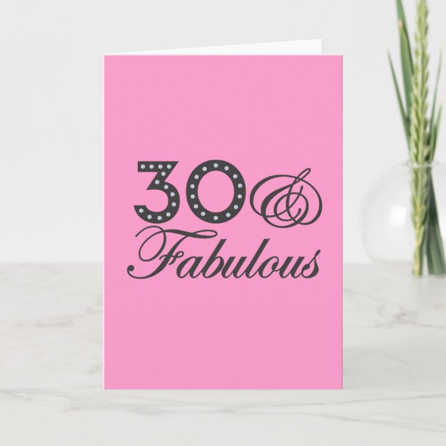 30 & Fabulous Gift Kort (Framsida)
