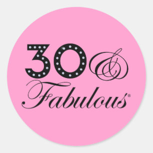 30 & Fabulous Gift Runt Klistermärke