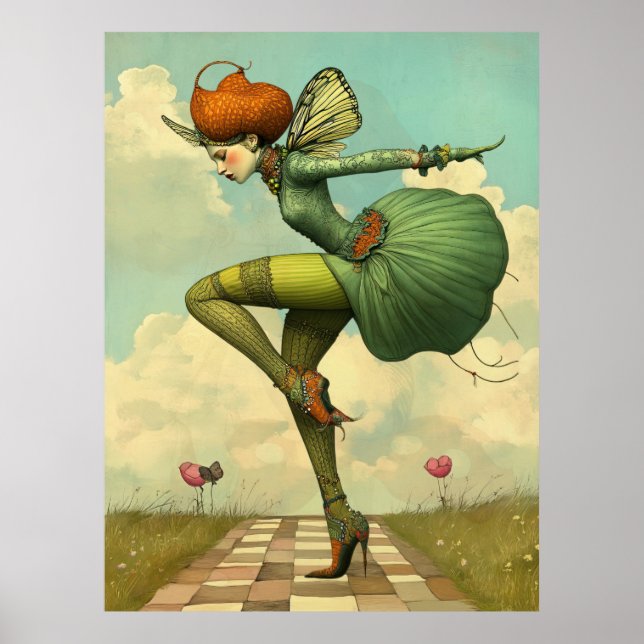 *~*30 FD2 Retro Whimsical Girl Art Vintage Poster (Framsidan)
