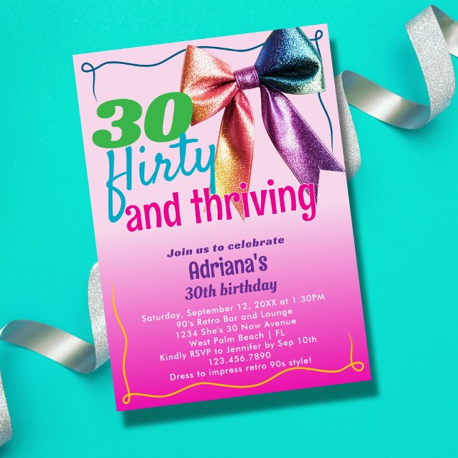 30 flirtiga och fantastiska retro 90-tals 30-årsfe inbjudningar (Skapare uppladdad)