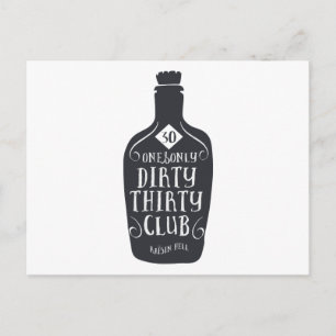 30 Födelsedag 30 år gammal Dirty 30 Vykort