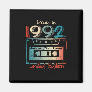 30 födelsedagsgåvor År 1992 Kassett Magnet