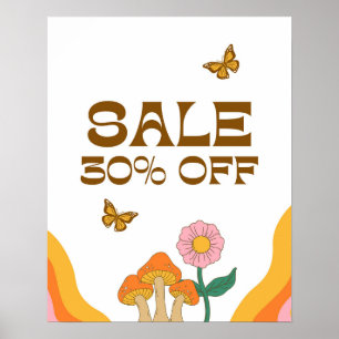 30 % försäljningsskylt, Boutique Sale Sign, Busine Poster