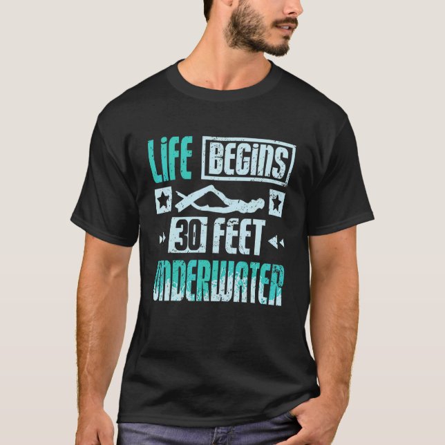 30 fot under vattnet fridykning t shirt (Framsida)