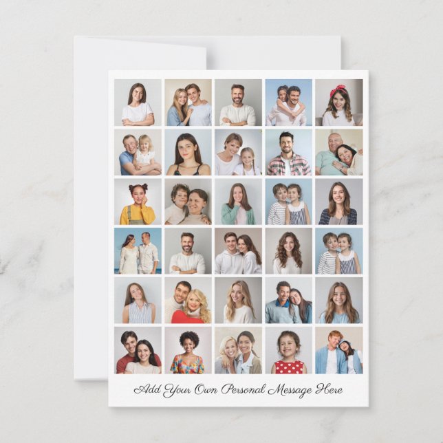 30 Fotokollage lägg till ditt eget gratulationskor (Framsida)