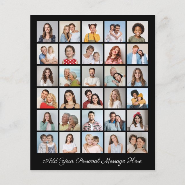 30 Fotokollage Lägg till Hälsning Pappra Lakan (Framsida)