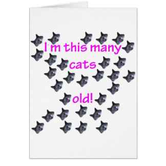 30 gammala katthuvud hälsningskort