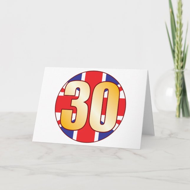 30 Guld i Förenade kungariket Kort (Framsida)