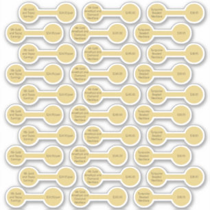 30 Guld judisk Pris Märkre Barbell Stickers Klistermärken
