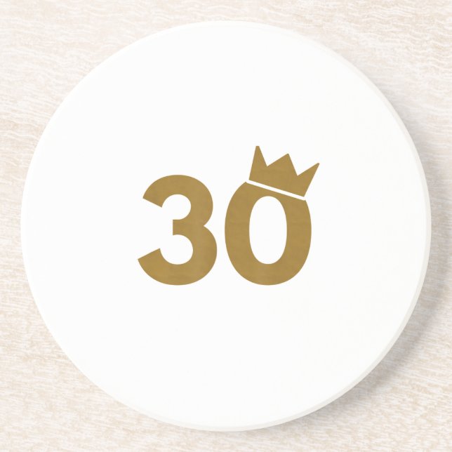 30 Guld Krona-30års födelsedag-gåvor Underlägg (Framsidan)