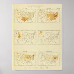30 Interstate-migrering 1890 TXWV Poster