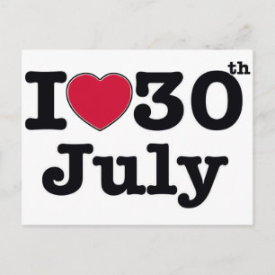 30 juli min födelsedag vykort