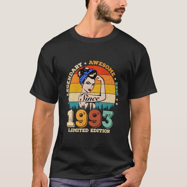 30 Legendary Since 1993 Awesome T Shirt (Framsida)