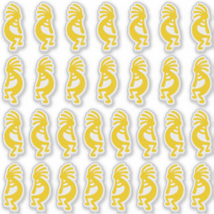 30 Modern Guld Kokopelli Shapes Klistermärken
