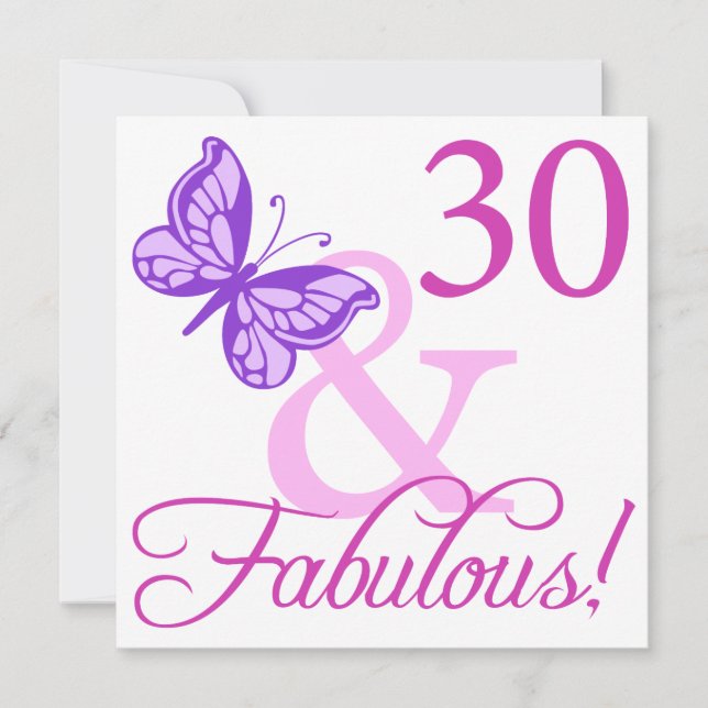 30 och blomstergåvor (plommon) kort (Framsida)