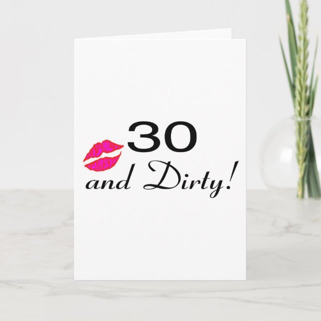 30 och Dirty Läppar Kort (Framsida)