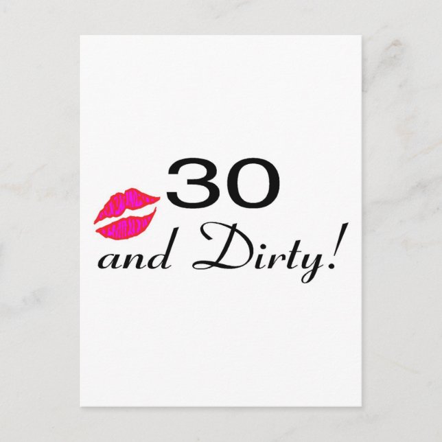 30 och Dirty Läppar Vykort (Framsida)
