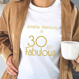 30 och Fabulous 30års födelsedag T Shirt