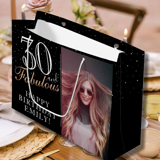 30 och Fabulous Elegant Black 30års födelsedag Pho (Skapare uppladdad)