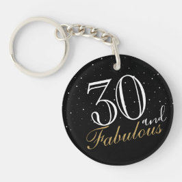 30 och Fabulous Elegant Script Black 30års födelse