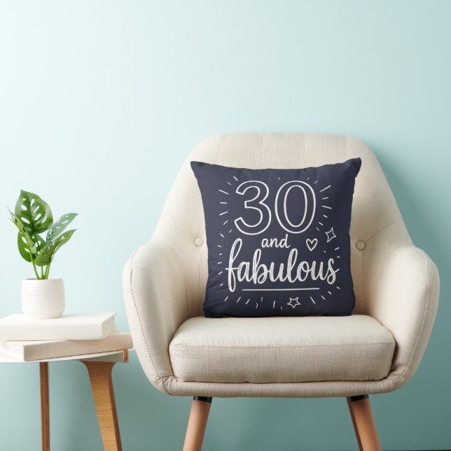 30 och fantastisk klotter Glad 30-årsdag  Kudde (Stol)