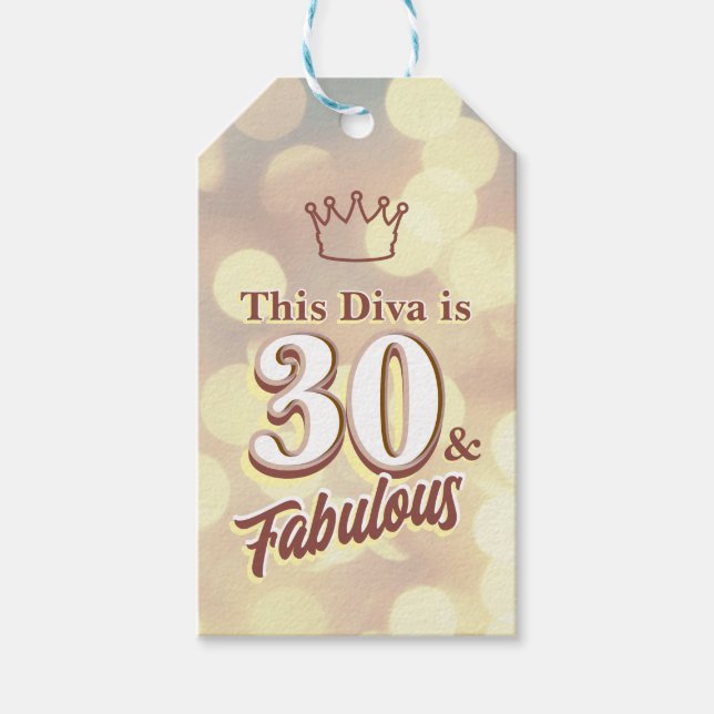 30 och fantastisk  presentetikett (Framsidan)