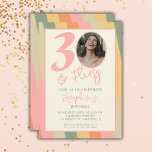 30 och Flirty Boho Rosa Photo Födelsedagsfest Inbjudningar<br><div class="desc">Gör en snyggt påstående med vår trettio och Vänd Boho Födelsedagsfest inbjudan! Dessa inbjudningar är designade för att fånga boho charms och retro nostalgias innersta väsen, skapar dem perfektens val för att fira din milstolpe på födelsedagen. Med sin unika blandning av dynamiskt färg, invecklade detaljer och en aning vintage kommer...</div>