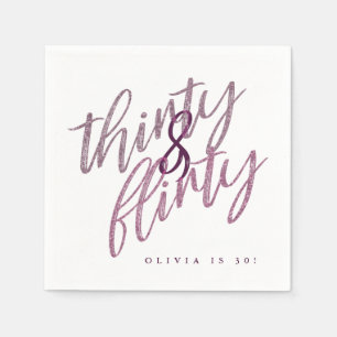 30 och Flirty födelsedagsfestpappersservetter Pappersservett
