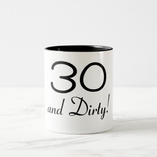 30 och smutsa ner 3 Två-Tonad mugg (Center)