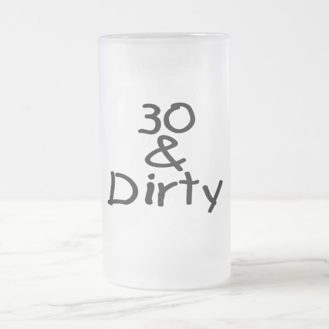 30 och smutsa ner frostat ölglas (Center)
