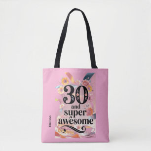 30 och Super Awesome Födelsedag Tygkasse
