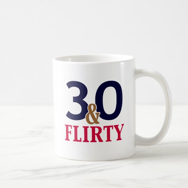 30 och Vänd 30års födelsedag Kaffemugg (Höger)