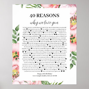30 Orsak till att vi Kärlek Poster